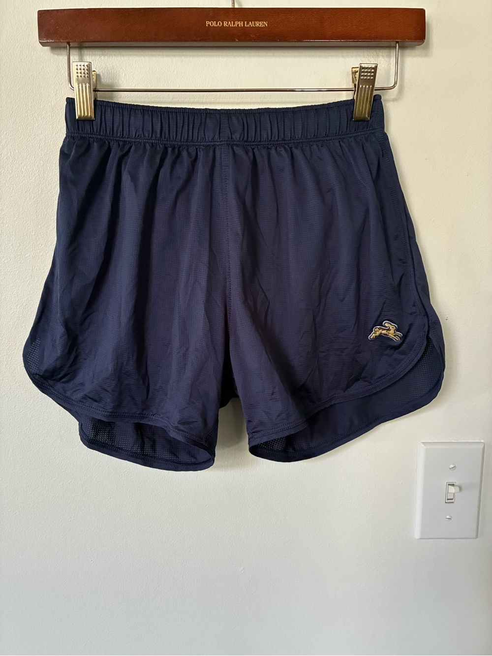 Tracksmith High Rise Twilight Shorts in Navy